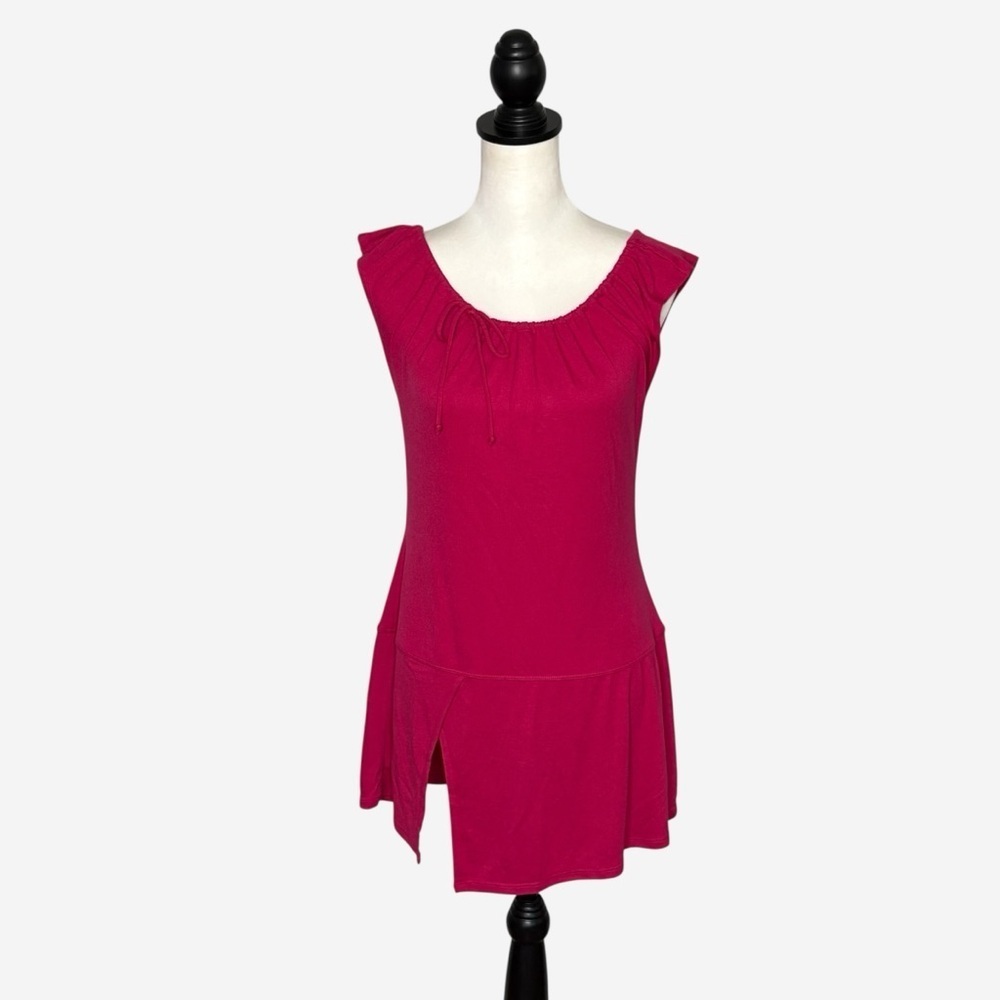 NWT Free People Good Feels Tunic Top Size M in Love Potion Vibrant Pink - Picture 5 of 14